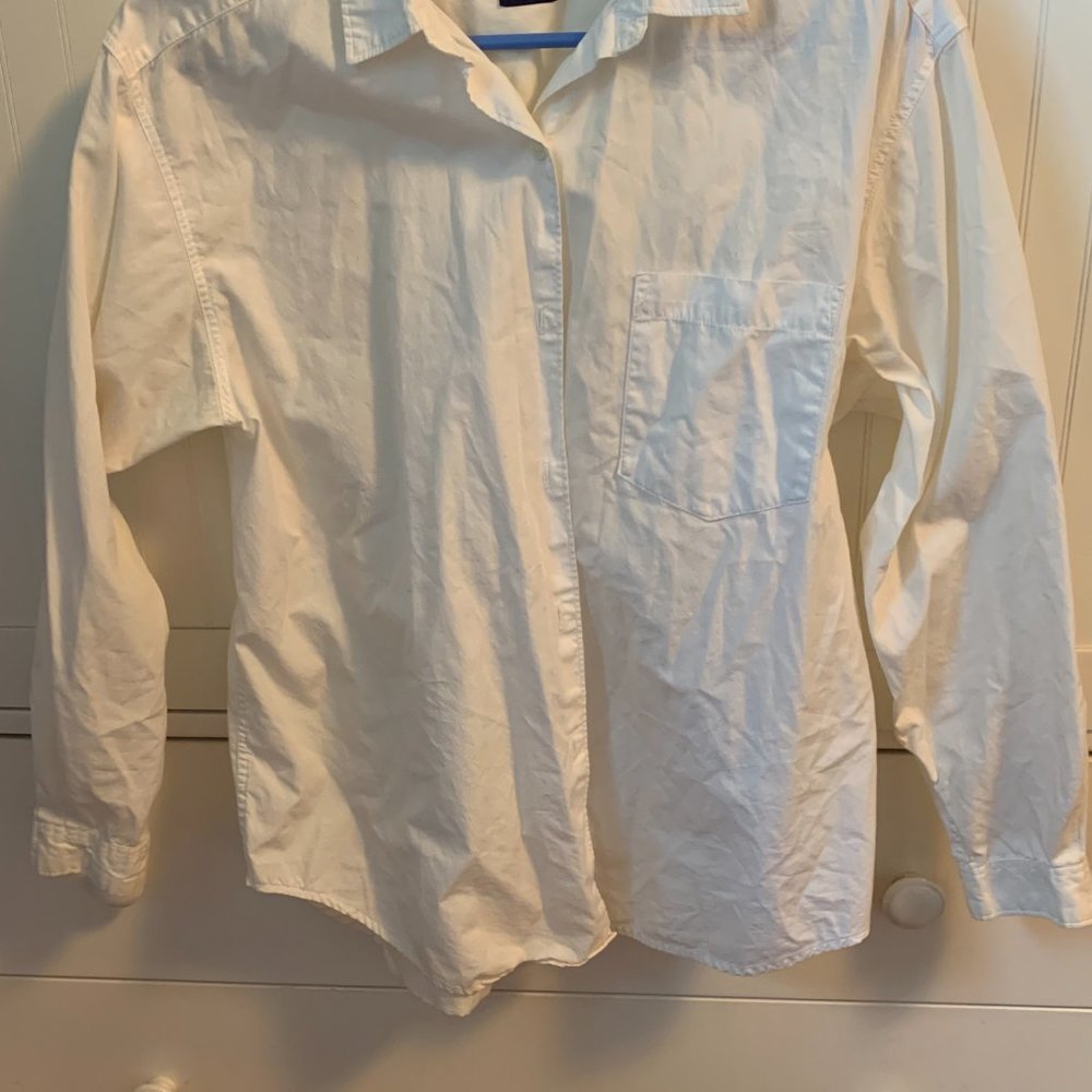 Gap, white button down shirt